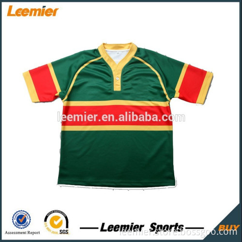 Men's custom logo raglan sleeve rugby jersey